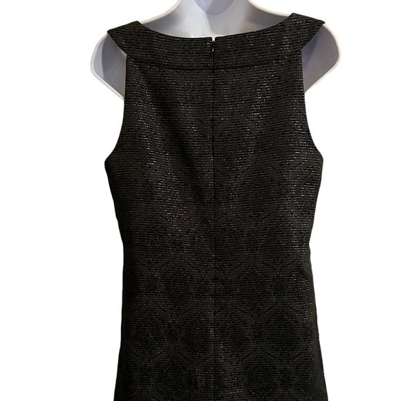 Classiques Entier | Black Cocktail Dress with Silver Damask Pattern - Picture 4 of 5